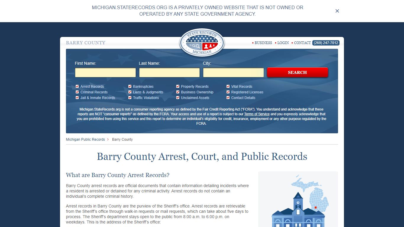 Barry County Arrest, Court, and Public Records